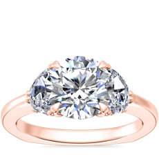 Bella Vaughan Moon Three Stone Engagement Ring in 18k Rose Gold (5/8 ct. tw.)